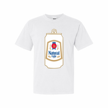 Natural Light Jumbo Vintage Can White T-Shirt